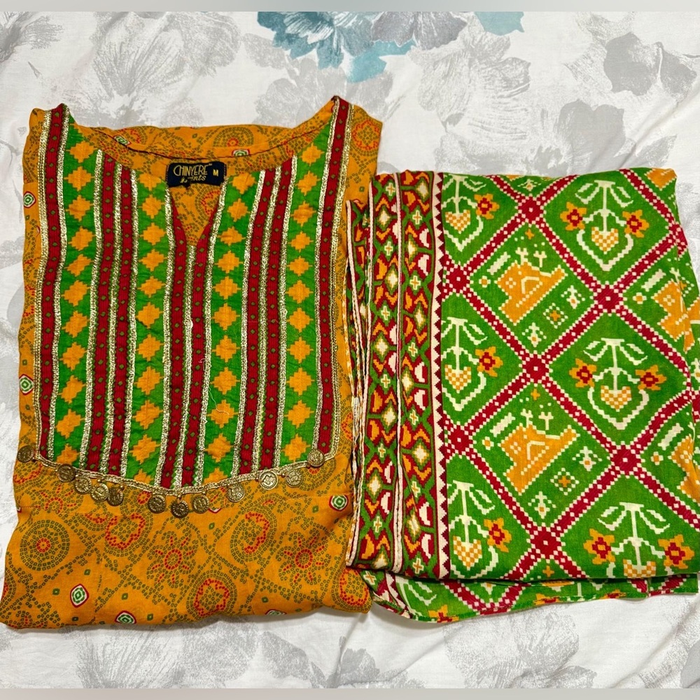 Chinyere Vibrant Orange Patterned Dress